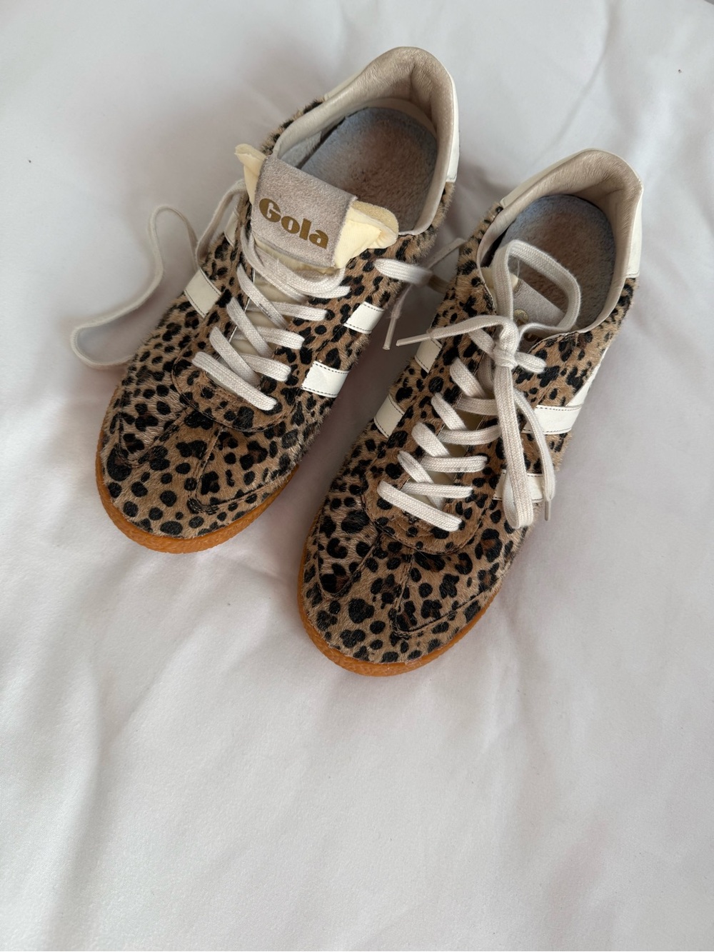 Gola Torpedo Safari Leopard Print Sneakers - Size 10